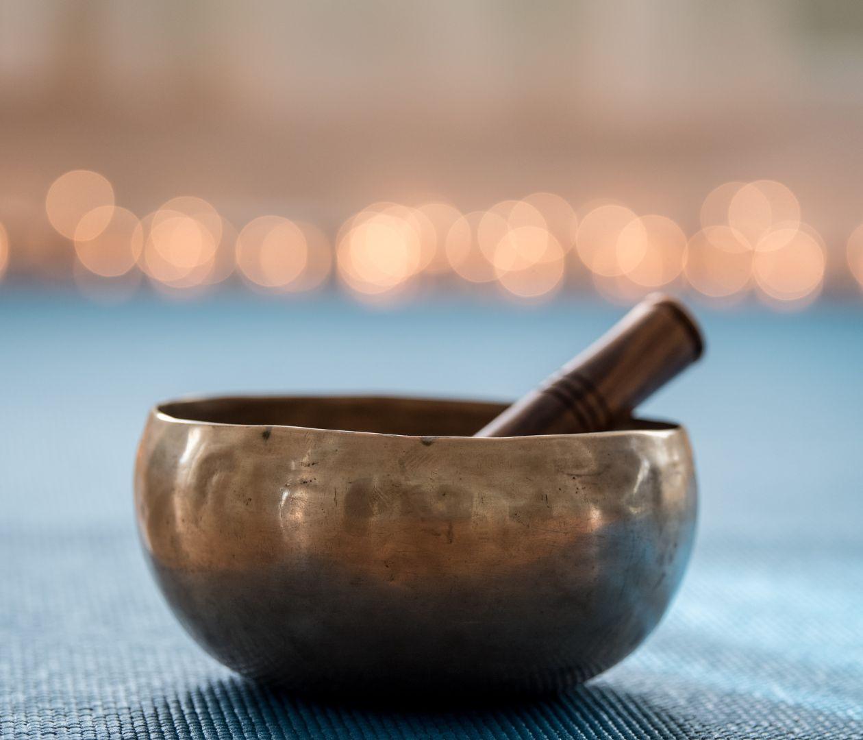 Handmade Himalayan Third Eye Singing Bowl: Note A - Yogic Box